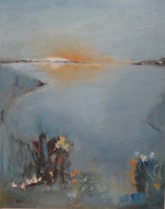 Landskab Isefjorden er et maleri malet af Gunhild Rasmussen