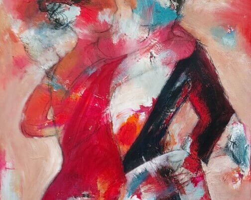 Rød tango er et maleri af Gunhild Rasmussen